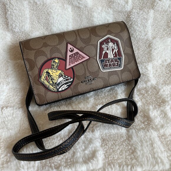 Coach Handbags - NWT! Coach F88921 Star Wars Hayden Foldover Crossbody Clutch In Signature Canvas